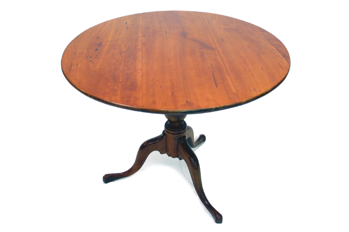 Appraisal: ROUND TILT-TOP TRIPOD TEA TABLE American late th early th