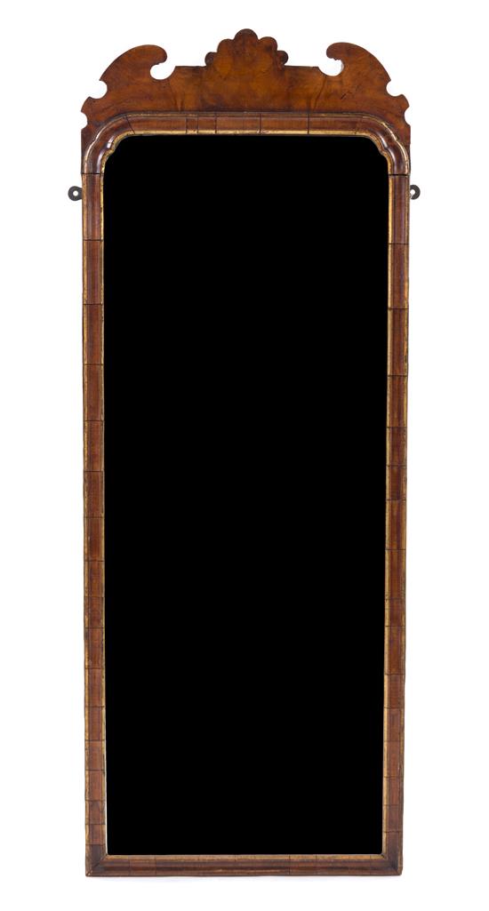 Appraisal: Sale Lot A Georgian Walnut and Parcel Gilt Mirror th