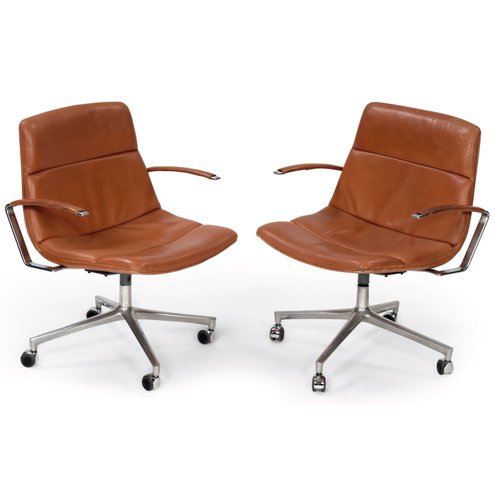 Appraisal: Preben Fabricius and Jorgen Kastholm chairs pair by Alfred Kill