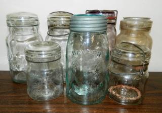 Appraisal: Fruit jars Fruit jars- 'Columbia' quart clear ground lip glass