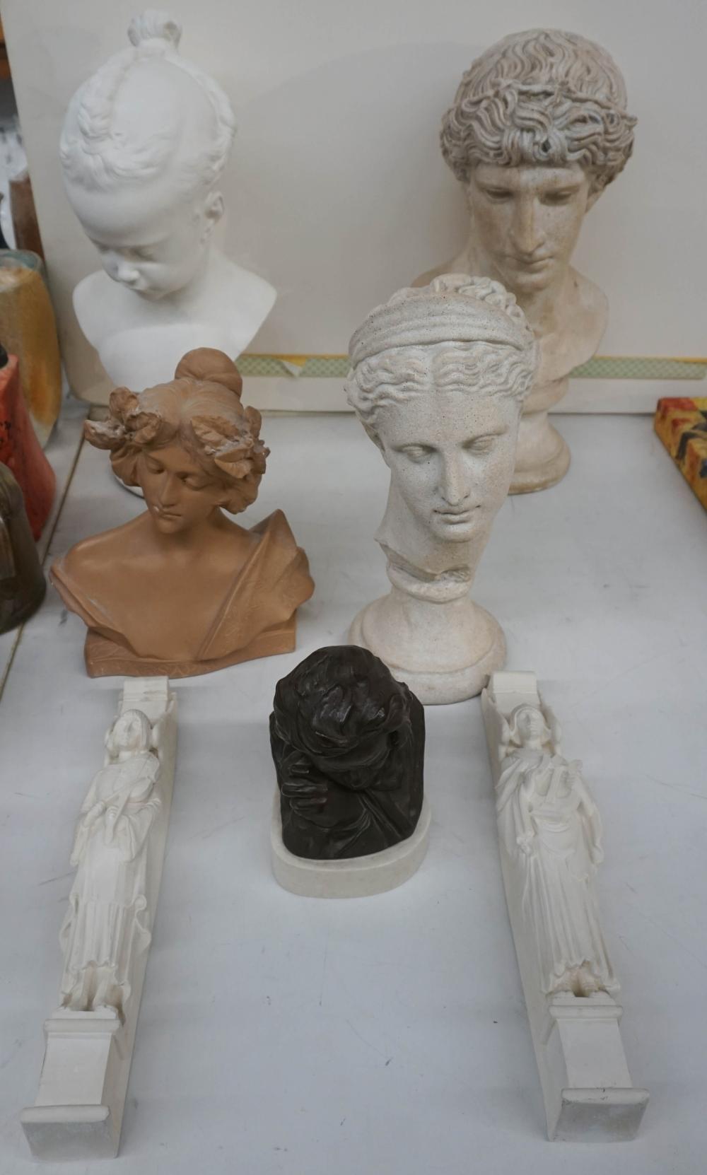 Appraisal: SEVEN NEOCLASSICAL AND OTHER CERAMIC AND COMPOSITION BUSTS AND FIGURESSeven