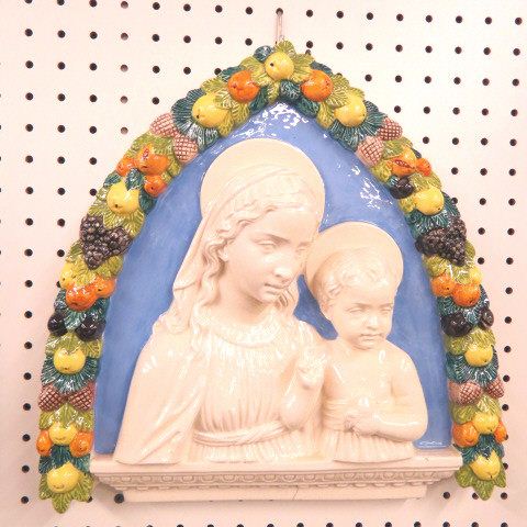 Appraisal: Della Robbia Italian Ceramic Plaque Madonna Child