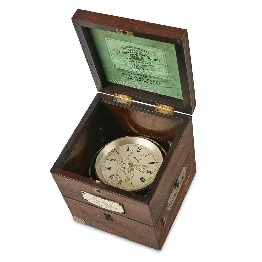 Appraisal: CHARLES FRODSHAM ROSEWOOD CASED MARINE CHRONOMETER NO TH CENTURY the