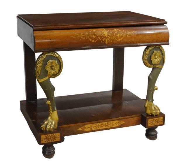 Appraisal: Spanish Fernandino Empire style console table late th c ogee