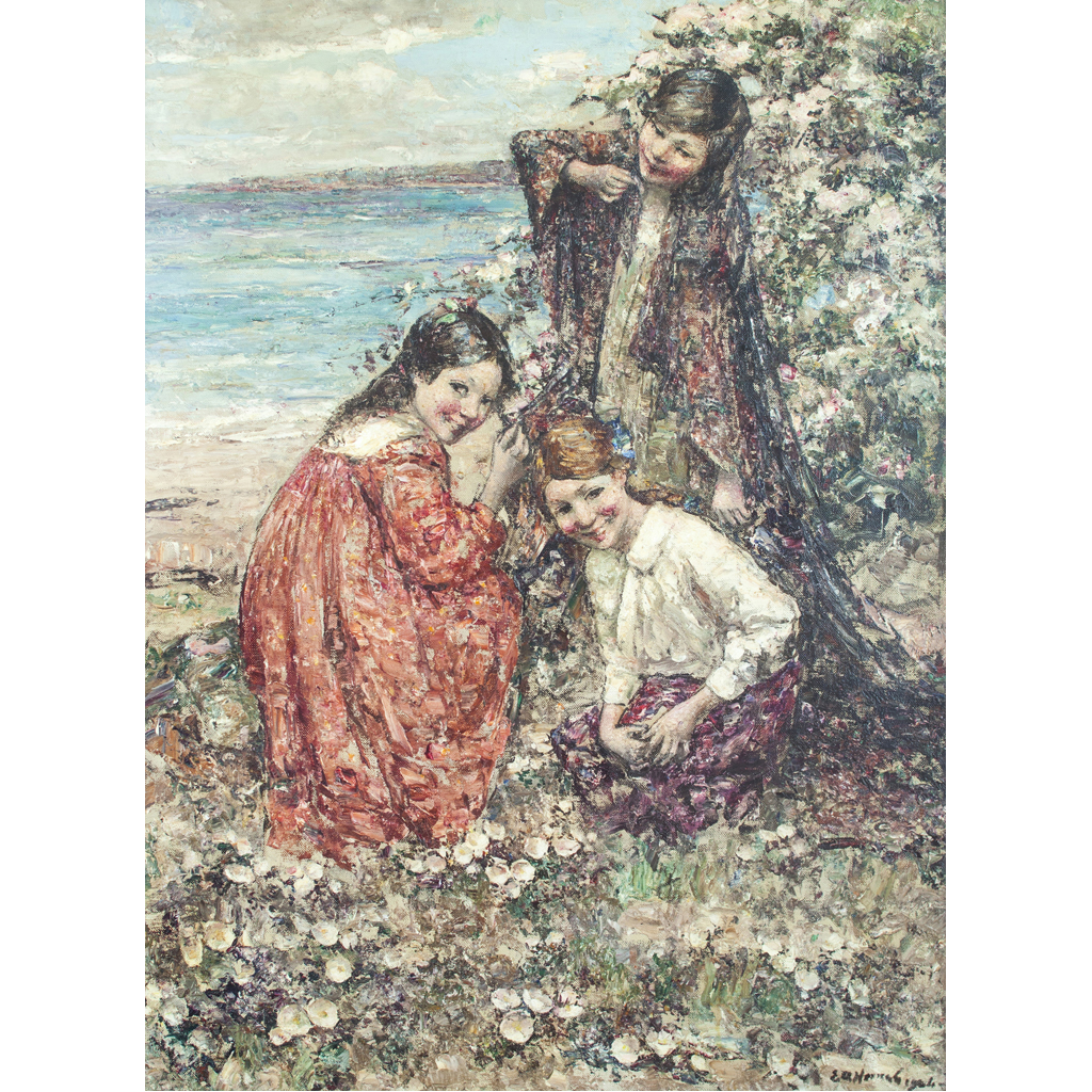 Appraisal: EDWARD ATKINSON HORNEL SCOTTISH - THE PAISLEY SHAWL Signed and