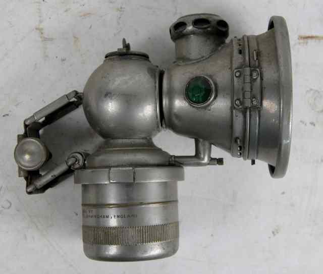 Appraisal: A Lucas Calcia Toura carbide car lamp with green side