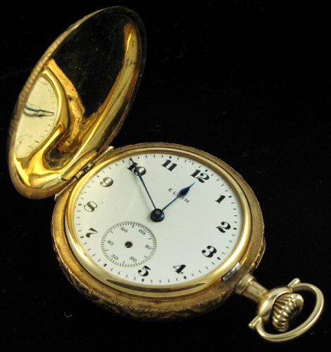 Appraisal: AN ELGIN KT HUNTER CASE POCKETWATCH model size O C