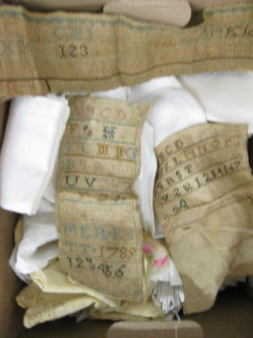 Appraisal: Lot of Estate Linens Samplers