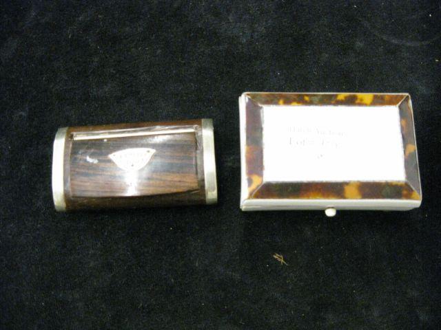 Appraisal: Antique Boxes ivory tortoise and a rosewood patch box larger