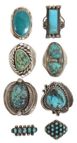 Appraisal: lot of Native American and Southwest style silver and turquoise