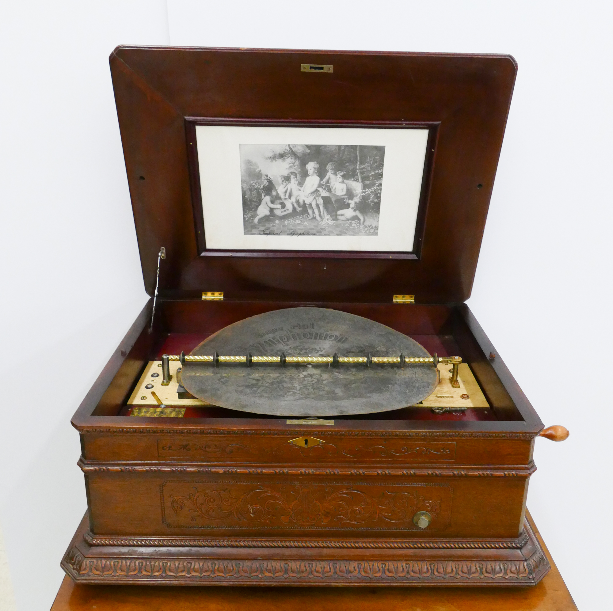 Appraisal: Imperial Symphonion No Disc Music Box with Disc Cabinet Serial