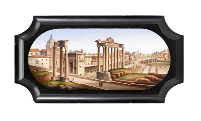 Appraisal: Italian micromosaic plaque the roman forum late th century The