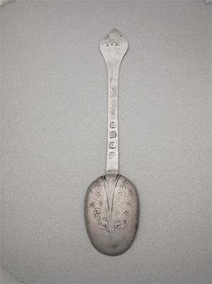 Appraisal: A William III spoon scratched 'G' over 'TK' maker unascribed