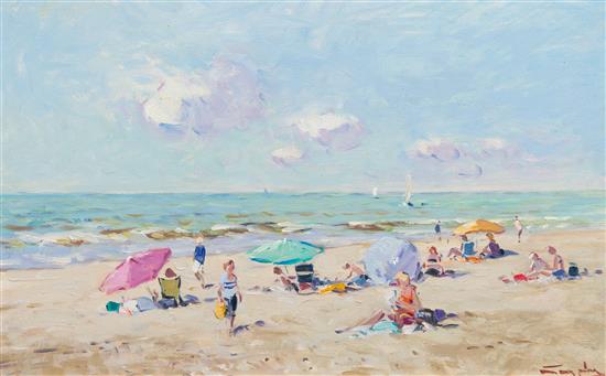 Appraisal: Sale Lot Niek van der Plas Dutch b Beach oil