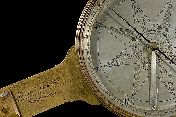 Appraisal: TH CENTURY ISAAC CHANDLEE PLAIN COMPASS American late th century