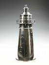 Appraisal: SILVER PLATE LIGHTHOUSE FORM COCKTAIL SHAKER - Original Vintage Lighthouse