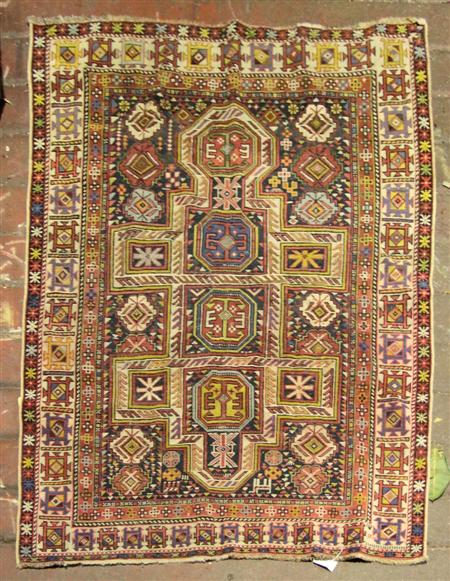 Appraisal: A Shirvan rug early th century the indigo field with