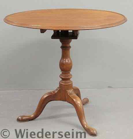 Appraisal: Delaware Valley Queen Anne walnut tea table c with a