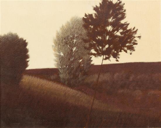 Appraisal: Sale Lot Robert Kipniss American b Hillside Landscape oil on