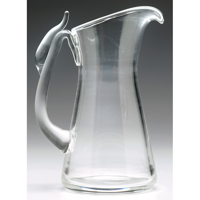 Appraisal: Steuben handled vessel clear glass with an unusual handle h