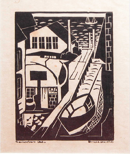 Appraisal: Provincetown Studio Lazzell Blanche American - Woodcut on paper x