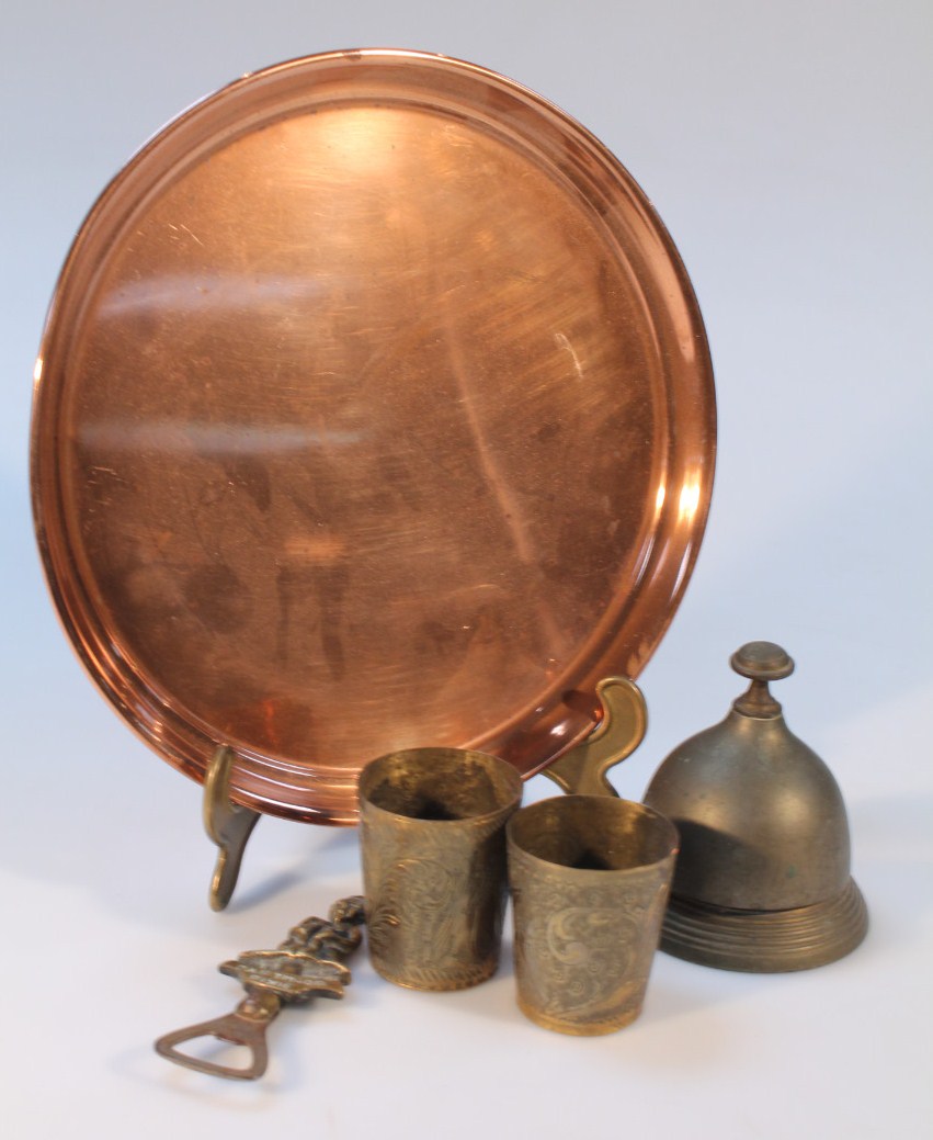 Appraisal: Various metalware to include an early thC brass porter's bell