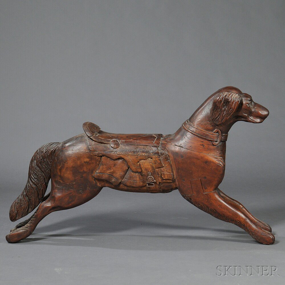 Appraisal: Carved Newfoundland Carousel Menagerie Figure America late th century the