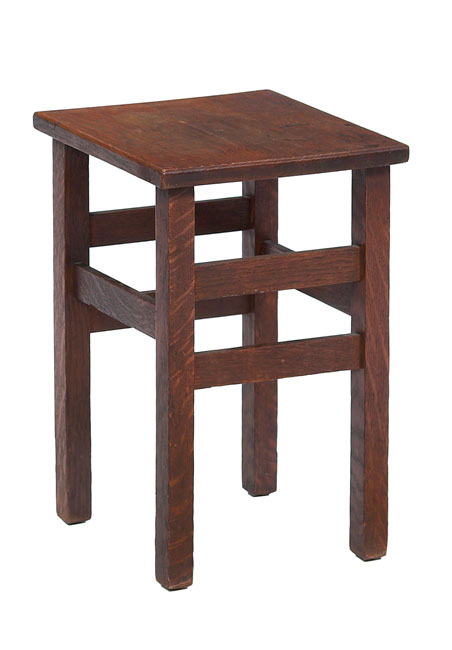 Appraisal: Stickley Brothers tabouret square top with original finish branded signature