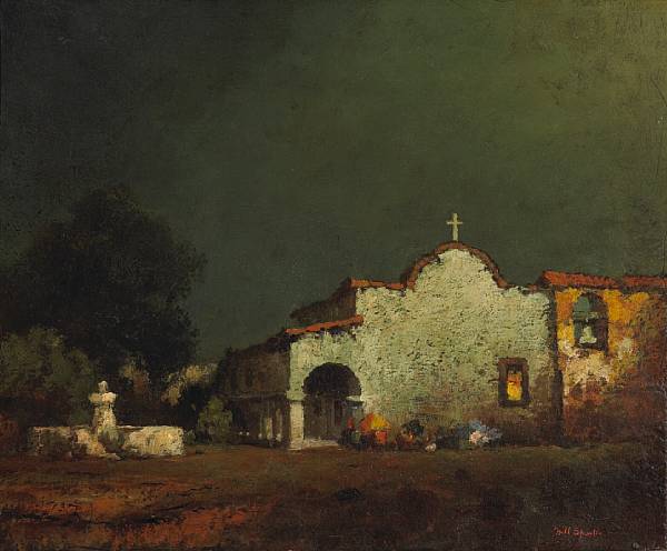 Appraisal: Will Sparks - Twilight Mission San Juan Capistrano signed 'Will