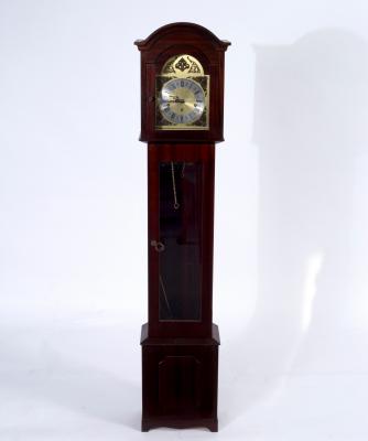 Appraisal: A German grandmother clock the case with arched hood the