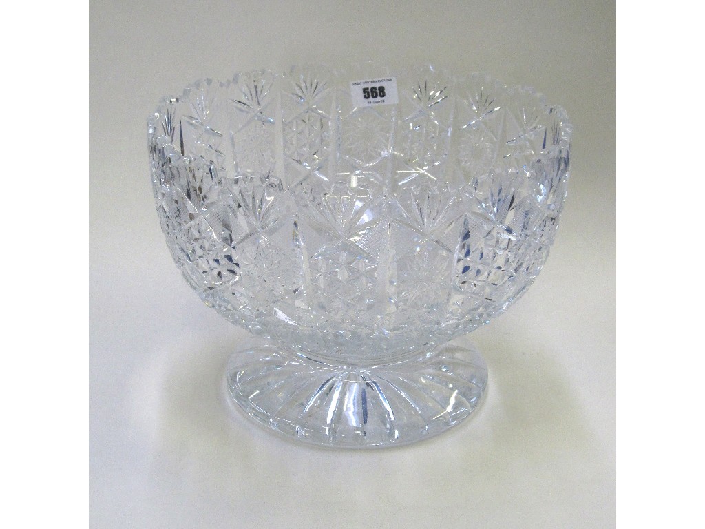 Appraisal: Large cut crystal pedestal fruit bowl