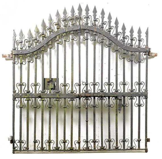 Appraisal: GARDEN GATE th c Wrought iron Each x cm