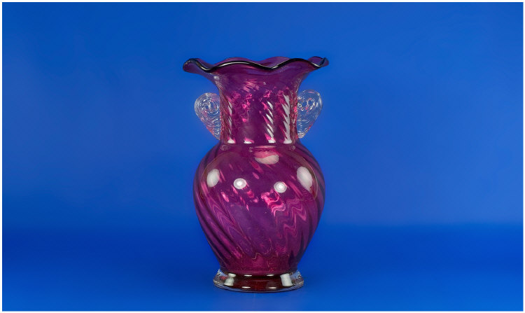 Appraisal: Cranberry Vase inches in height