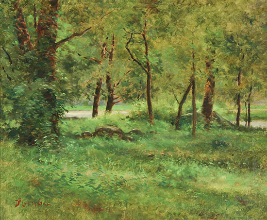 Appraisal: DeLancey Webster DeLancey Walker Gill American - Forest Clearing with