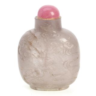 Appraisal: Large Chinese quartz snuff bottle Large Chinese quartz snuff bottle