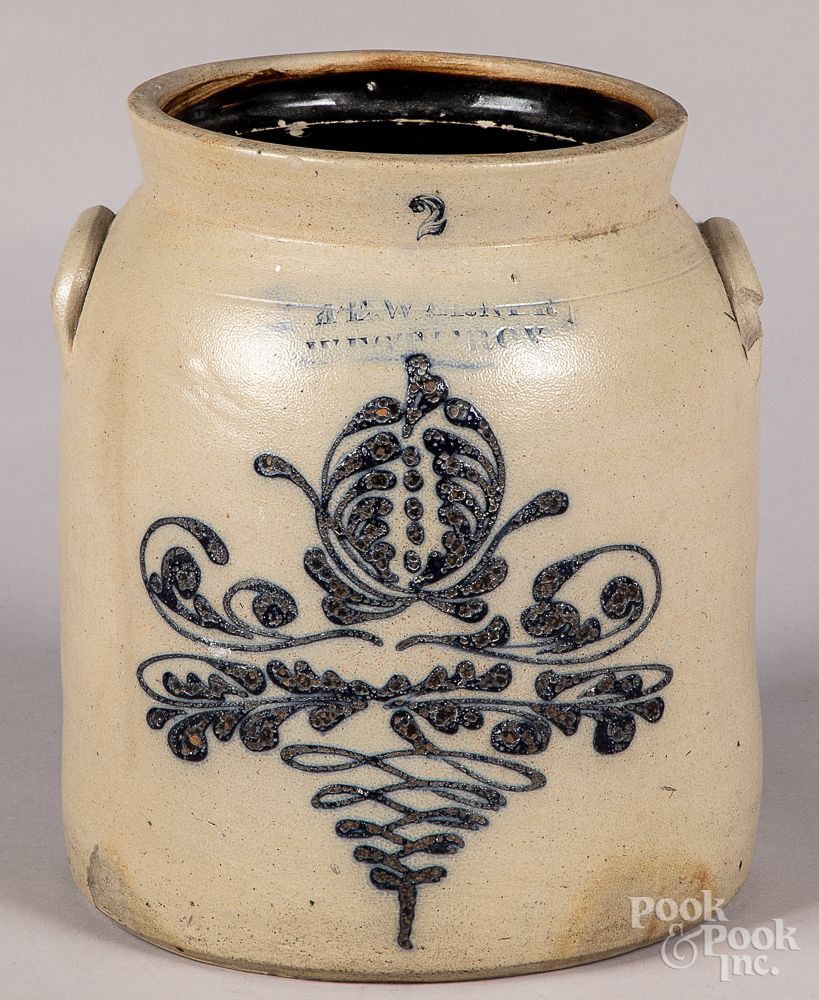 Appraisal: New York stoneware crock th c New York stoneware crock