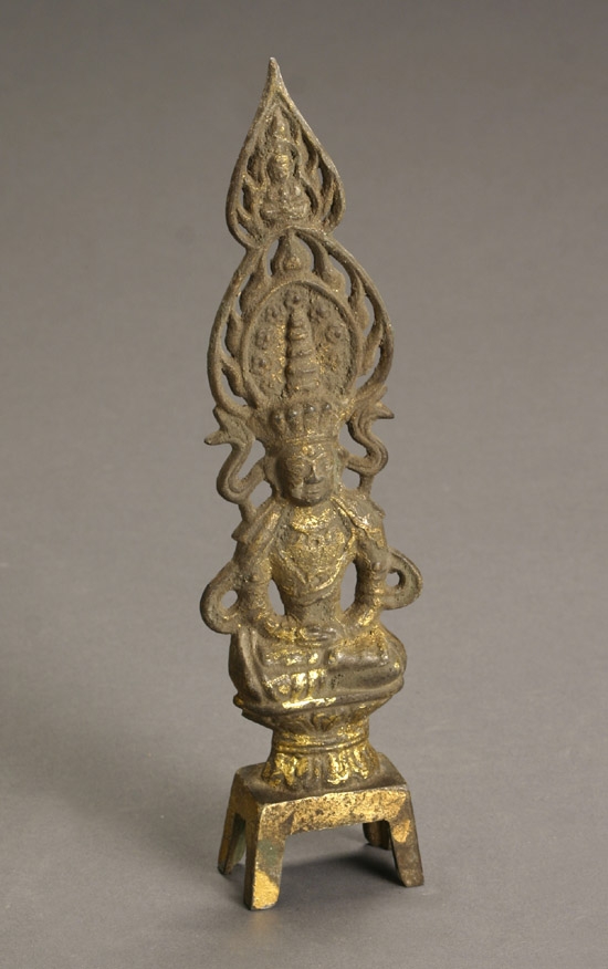 Appraisal: Korean Gilt Bronze Stele of the Buddha Amitayus Koryo Dynasty