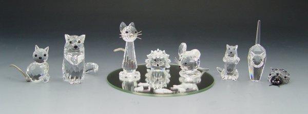 Appraisal: SWAROVSKI CRYSTAL PIECE CAT HEDGEHOG LADYBUG LOT ''Pets' Corner'' -