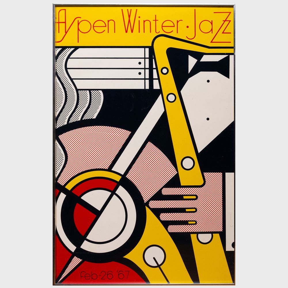 Appraisal: After Roy Lichtenstein - Aspen-Jazz Offset poster x in sight