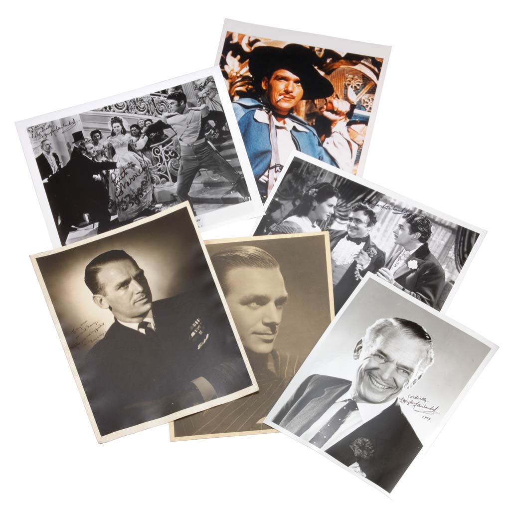 Appraisal: FAIRBANKS DOUGLAS JR Group of signed photographs and ephemera spanning