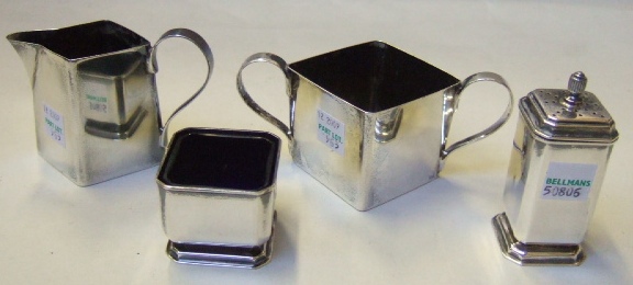 Appraisal: Silver comprising a twin handled sugar bowl London a small