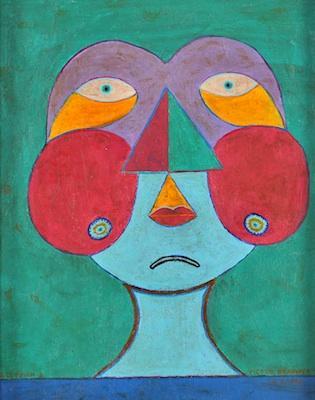 Appraisal: Painting Bearing the Name Victor Brauner E Closion Oil on