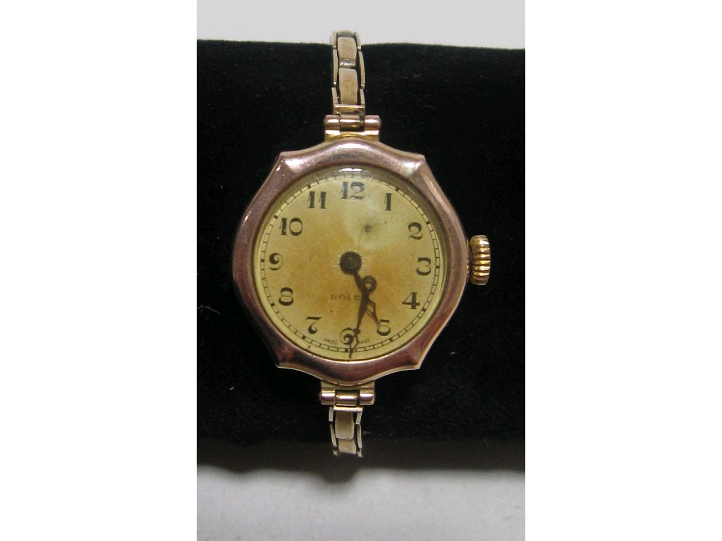 Appraisal: Ladies early th century ct gold Rolex wrist watch on