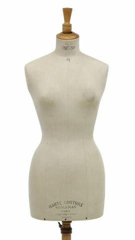 Appraisal: French dress form tailor's dummy Siegel Stockman Paris late th