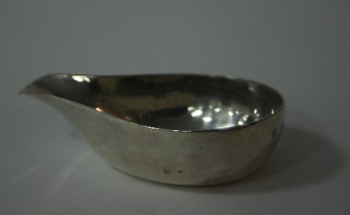 Appraisal: A George II silver pap boat London of usual form