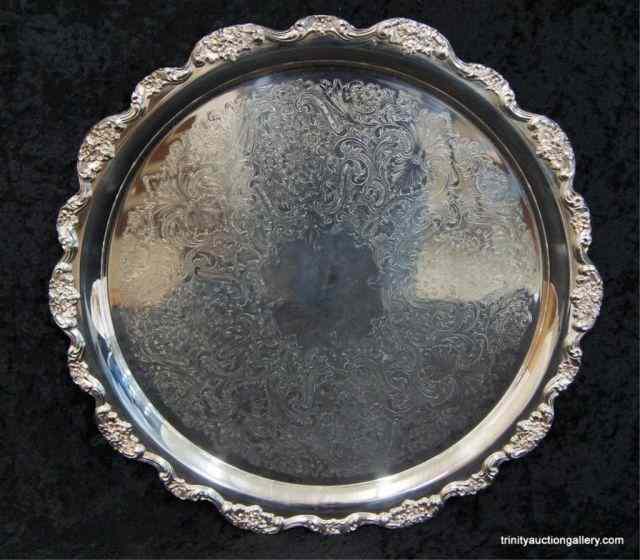 Appraisal: Towle Silverplate '' Round Waiter TrayMarked on bottom by Towle