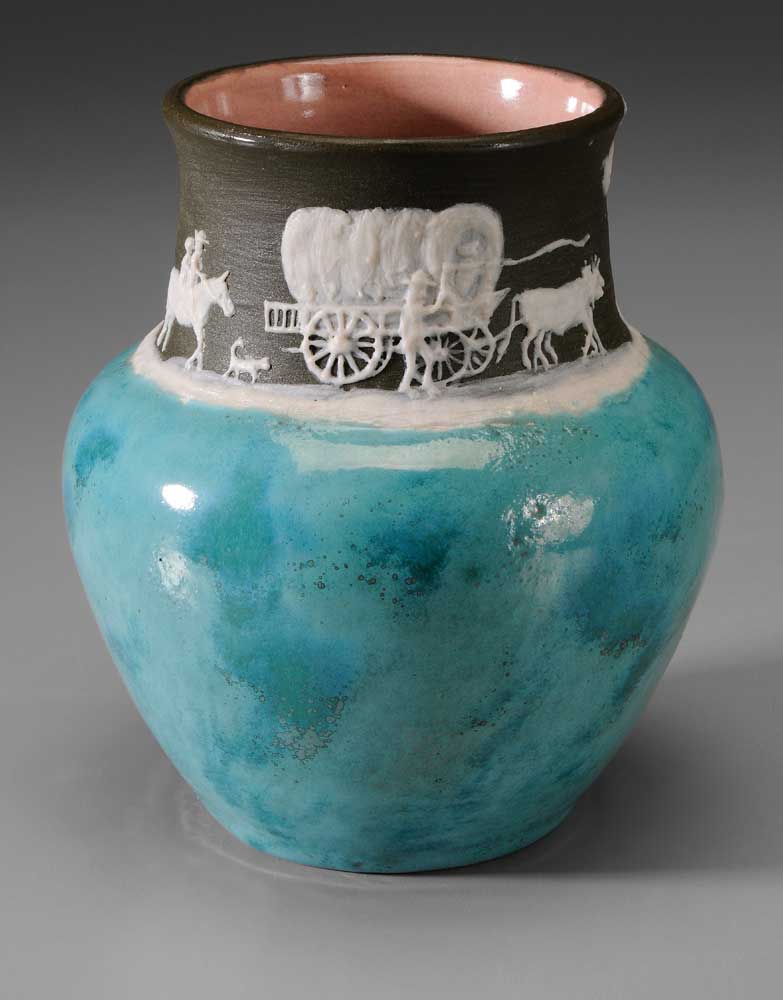 Appraisal: Walter B Stephen Cameo Pottery Tennessee North Carolina - vase