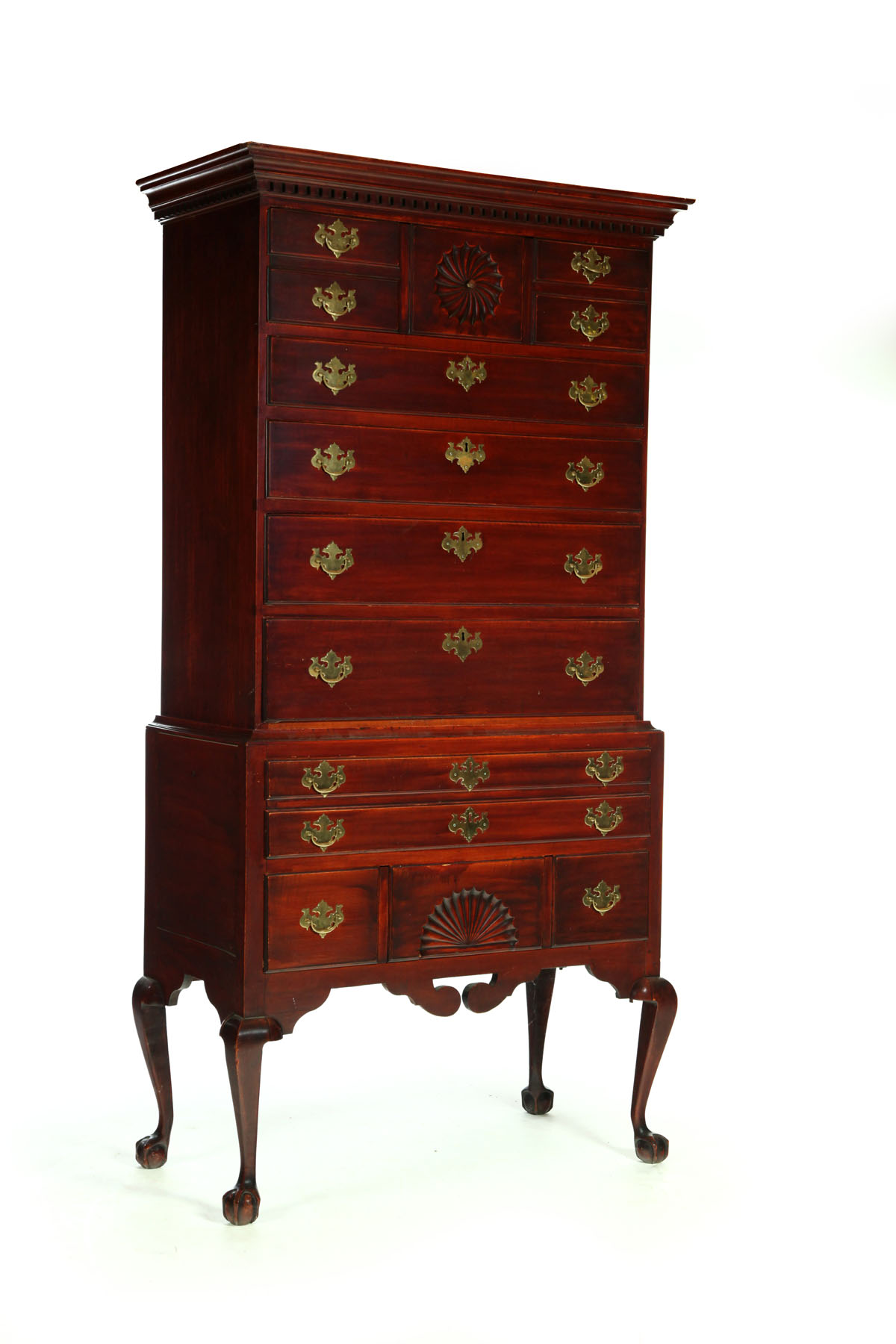 Appraisal: CHIPPENDALE HIGH CHEST OF DRAWERS Dunlap School New Hampshire late