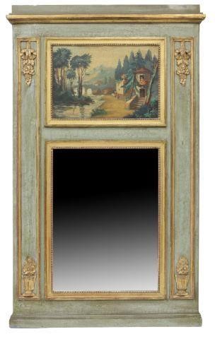 Appraisal: French Louis XVI style trumeau mirror early th c parcel