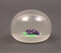 Appraisal: Baccarat Paperweight ca Baccarat paperweight features a bunch of grapes